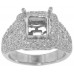 3.00 CT Round Cut Diamond Semi Mount Engagement Ring With Life Time Warranty